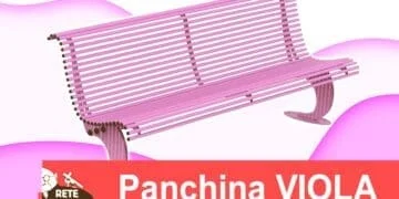 Panchina viola 3 antique
